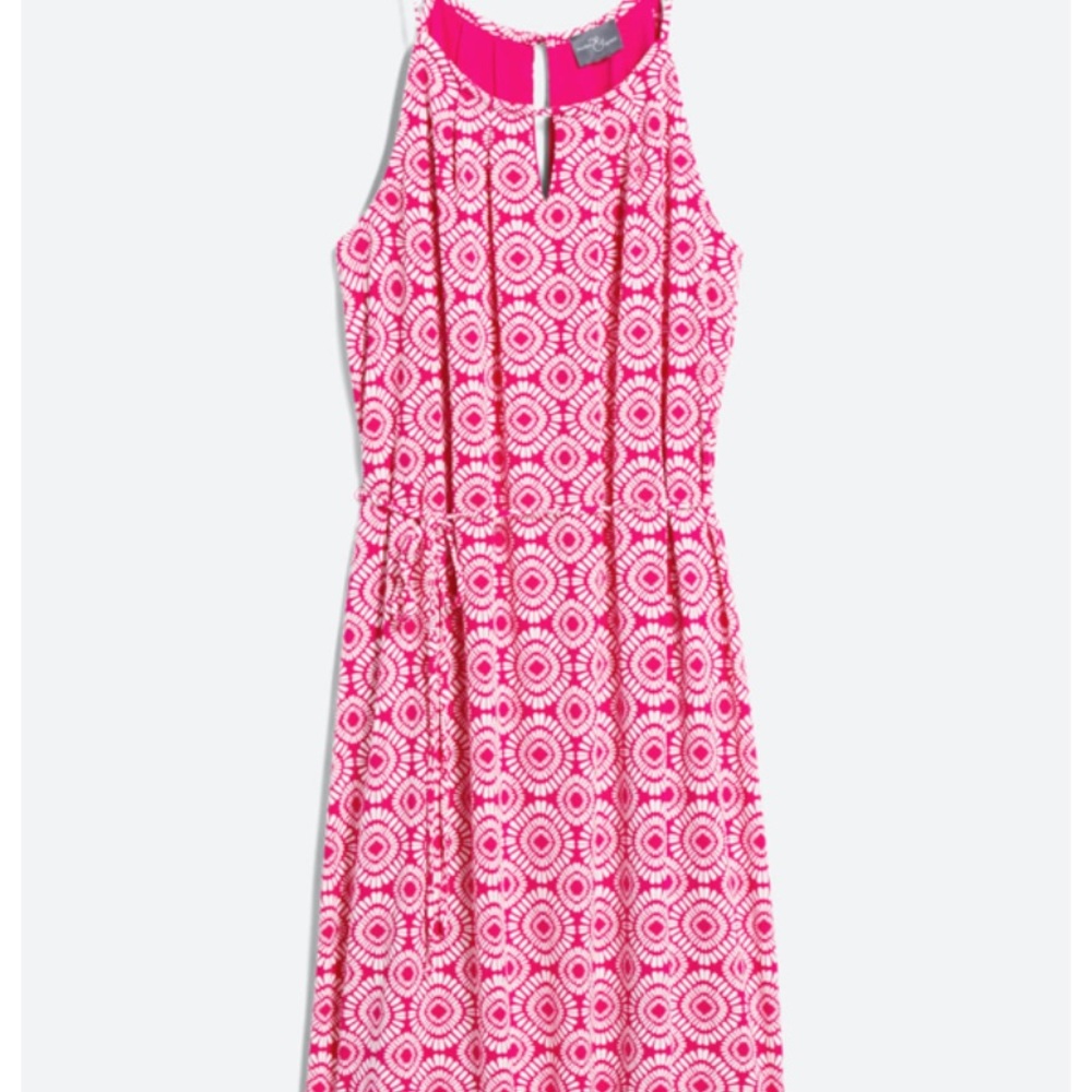 NWT Market & Spruce Maggy Knit Dress Pink/White